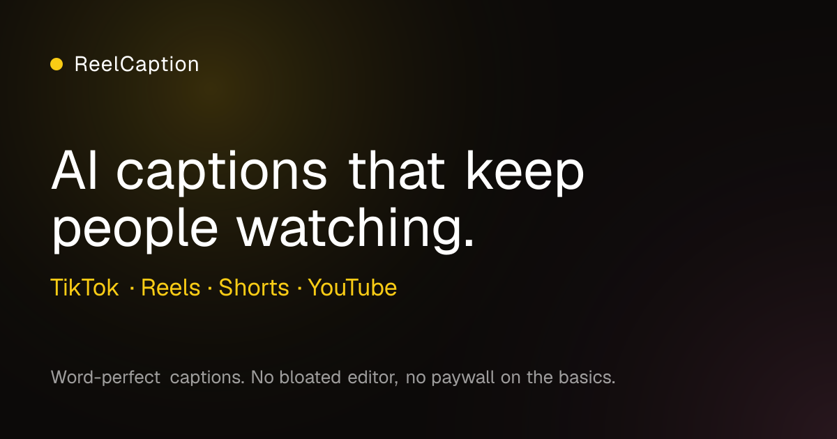 ReelCaption screenshot
